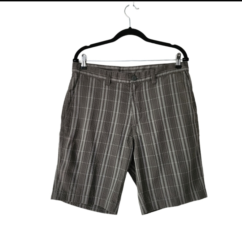Patagonia Organic Cotton Textured Pucker Ware Plaid Shorts Size Men's‎ 33